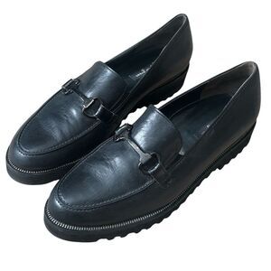 Paul Green Nandi Horse Bit Platform Leather Lug Sole Loafer Shoe #30401 UK 7.5